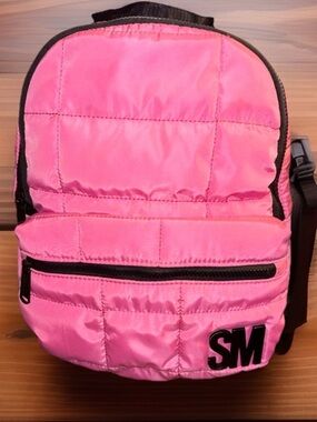 Steve Madden BNunzia Quilted Pink Puffer Backpack.